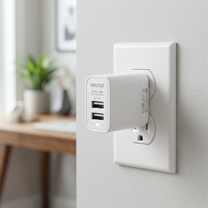 Travel Charger Adapter, Surge Protected