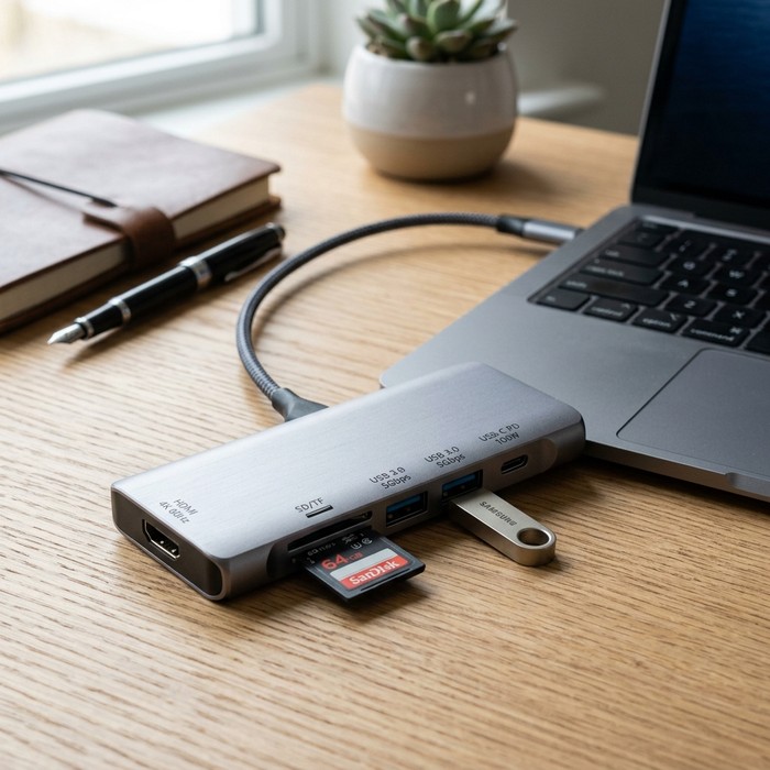 6-in-1 USB-C Docking Station